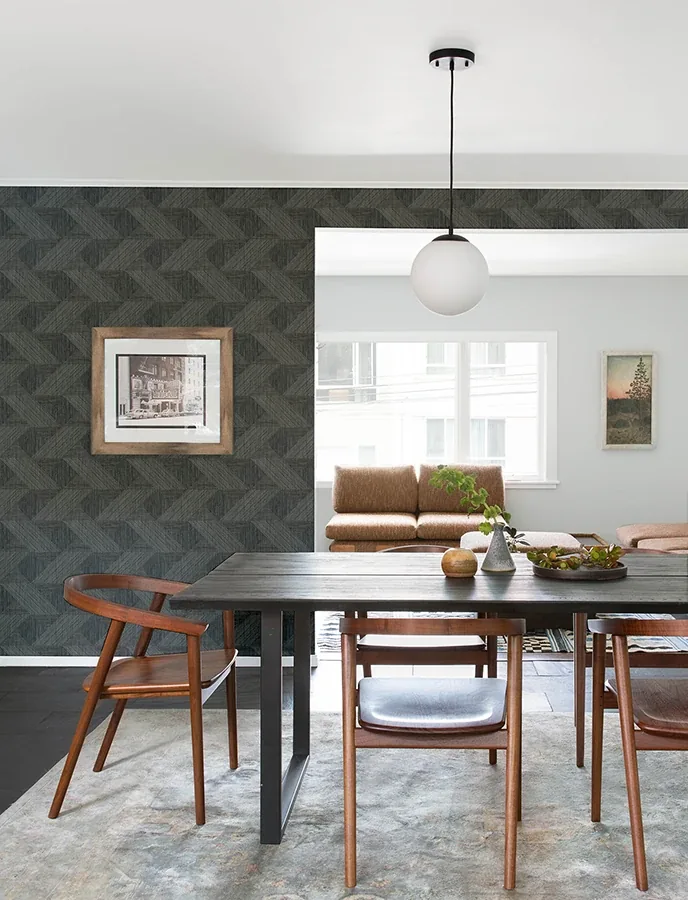 A-Street Prints Presley Black Tessellation Wallpaper - SKU 4141-27133