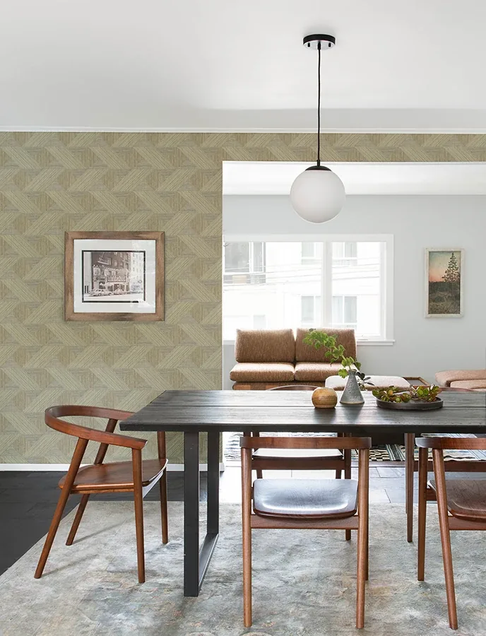 A-Street Prints Presley Coffee Tessellation Wallpaper - SKU 4141-27134