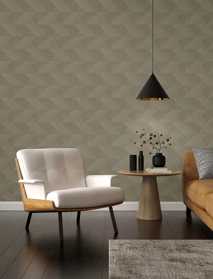 A-Street Prints Presley Coffee Tessellation Wallpaper - SKU 4141-27134