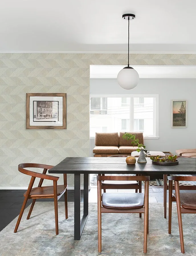 A-Street Prints Presley Grey Tessellation Wallpaper - SKU 4141-27135
