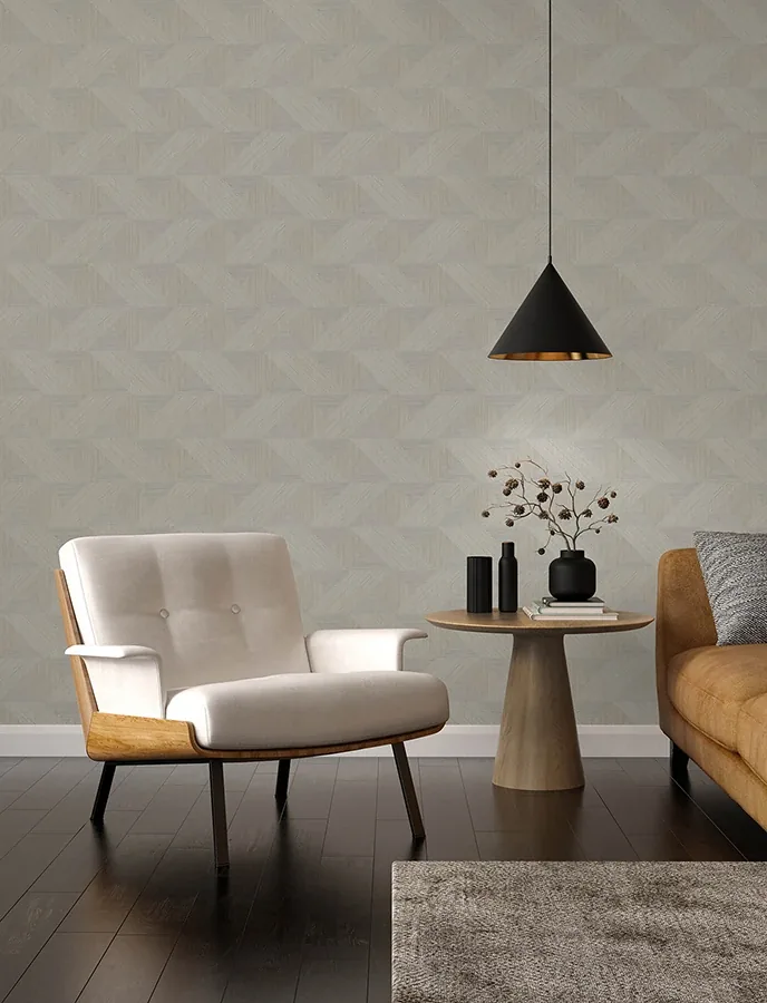 A-Street Prints Presley Grey Tessellation Wallpaper - SKU 4141-27135