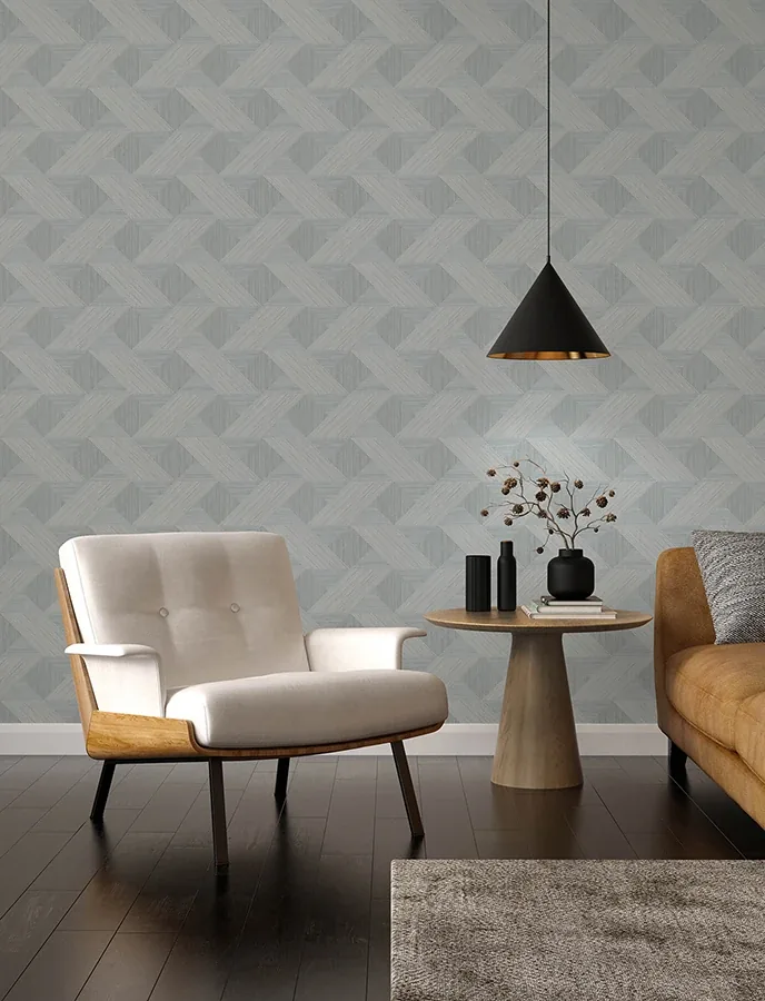 A-Street Prints Presley Light Blue Tessellation Wallpaper - SKU 4141-27137