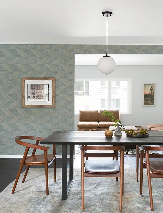 A-Street Prints Presley Slate Tessellation Wallpaper - SKU 4141-27136