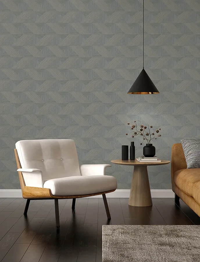 A-Street Prints Presley Slate Tessellation Wallpaper - SKU 4141-27136