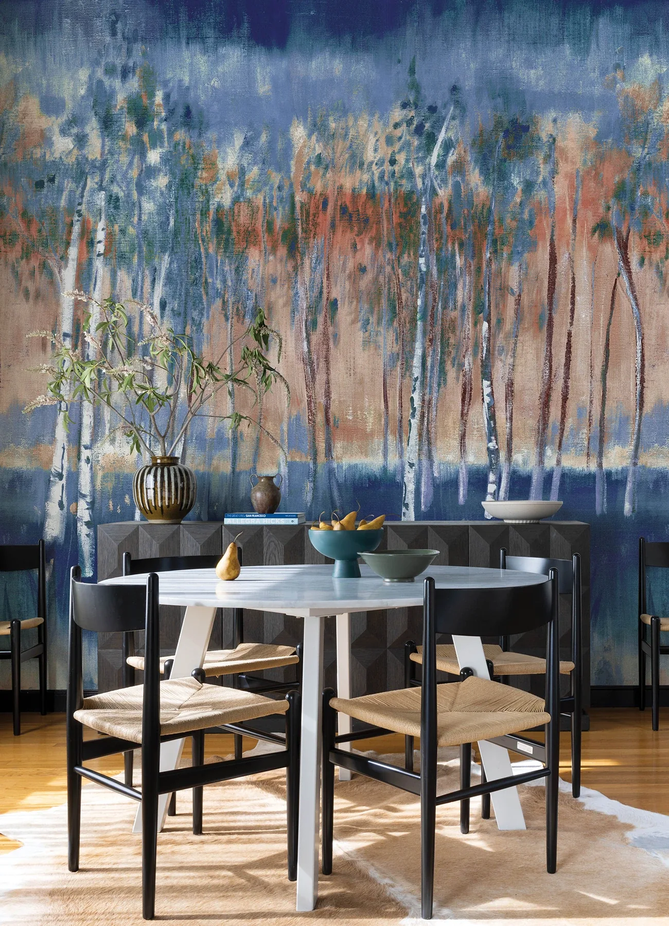 A-Street Prints Primavera Dark Blue Wall Mural - SKU 4193-7472M