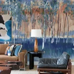 A-Street Prints Primavera Dark Blue Wall Mural - SKU 4193-7472M