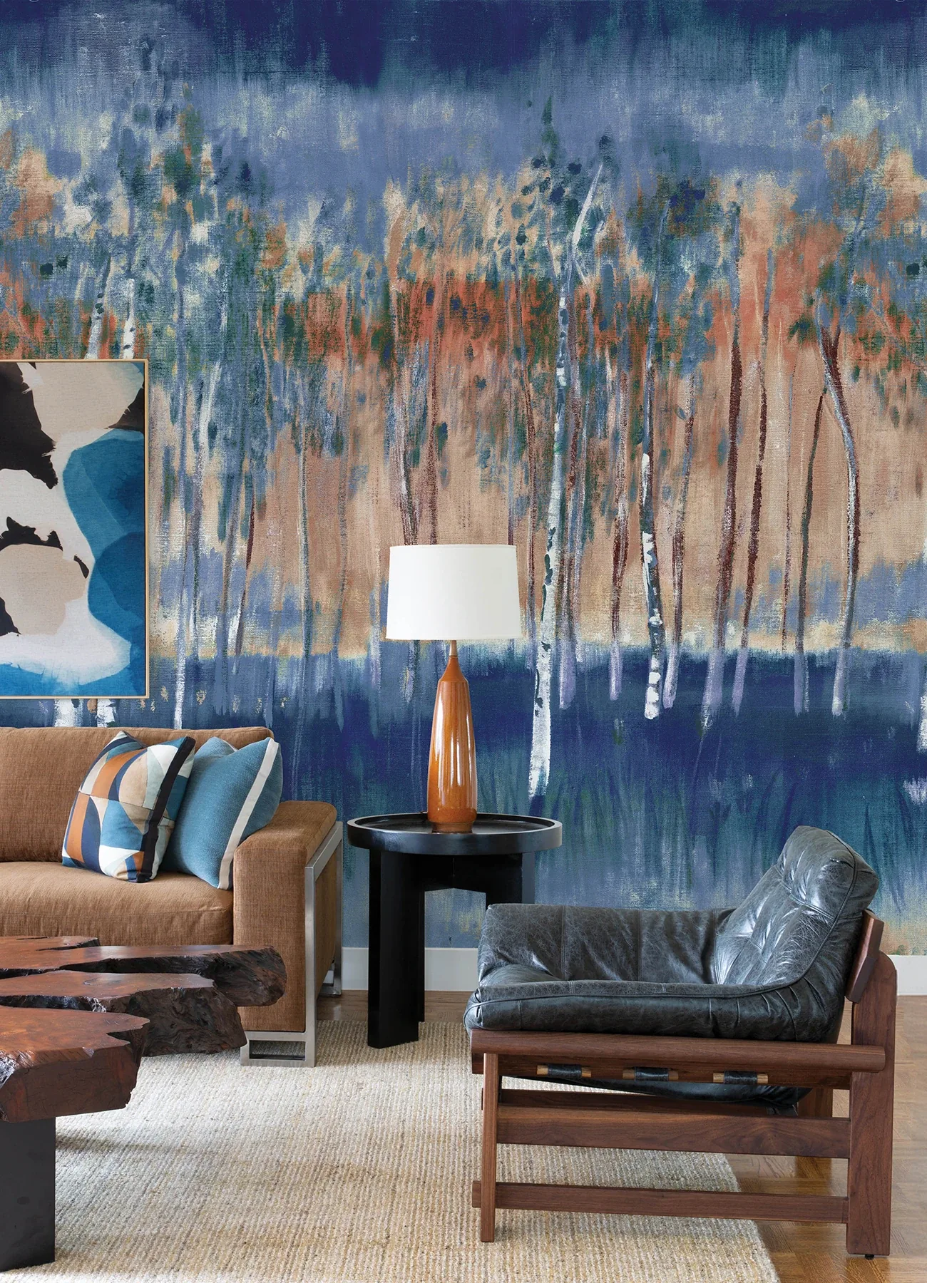 A-Street Prints Primavera Dark Blue Wall Mural - SKU 4193-7472M