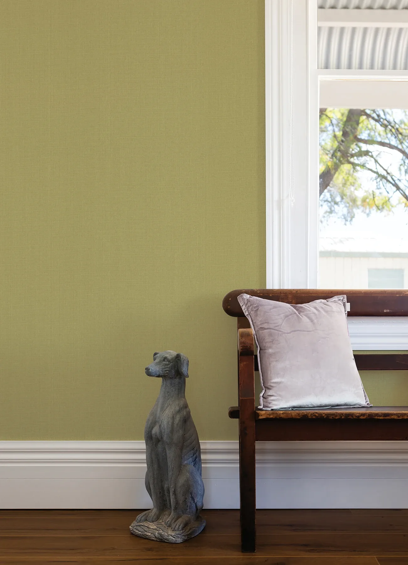 A-Street Prints Qiaohui Green Petite Weave Wallpaper - SKU 2923-88060