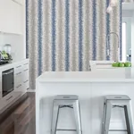 A-Street Prints Quake Blue Abstract Stripe Wallpaper - SKU 2782-24521