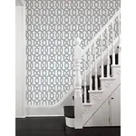 A-Street Prints Quantum Blue Trellis Wallpaper - SKU 2625-21815