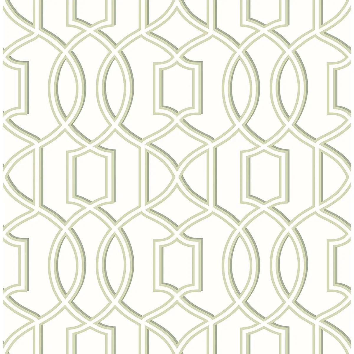 A-Street Prints Quantum Green Trellis Wallpaper - SKU 2625-21813