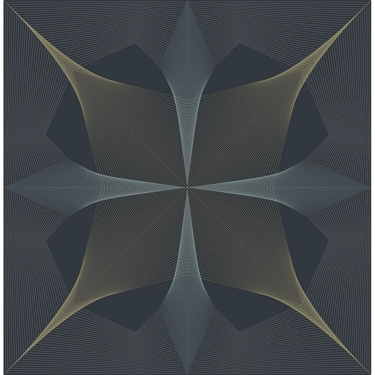 A-Street Prints Radius Navy Geometric Wallpaper - SKU 2902-25526