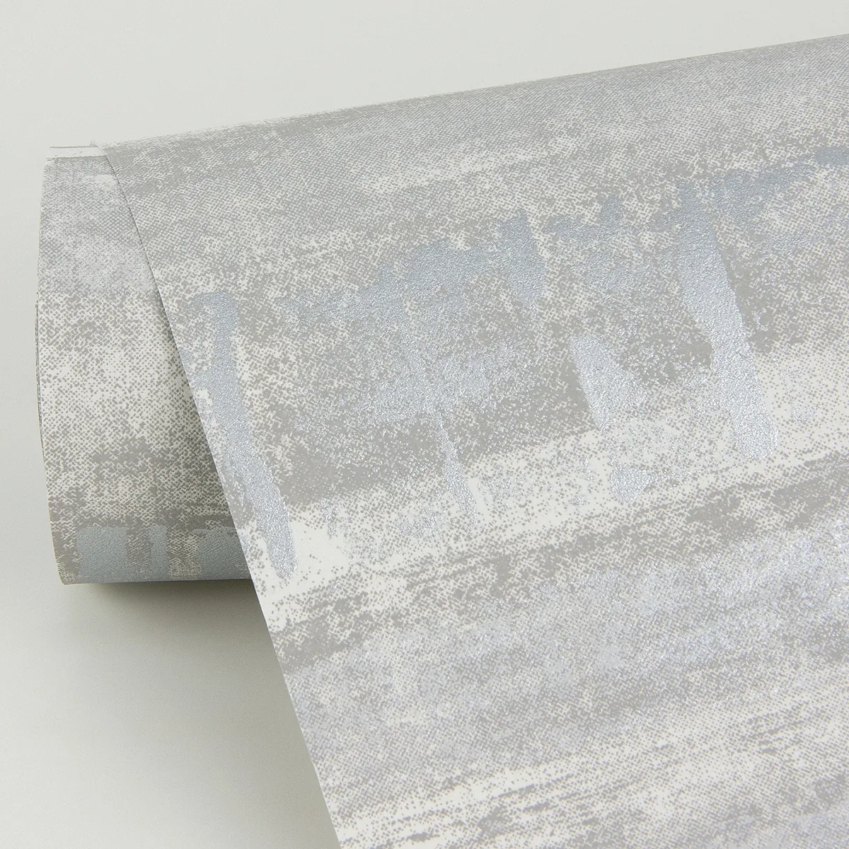 4019-86417 | Rakasa Silver Distressed Stripe Wallpaper
