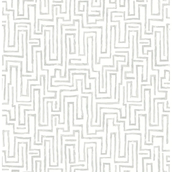 A-Street Prints Ramble Grey Geometric Wallpaper - SKU 4121-25703