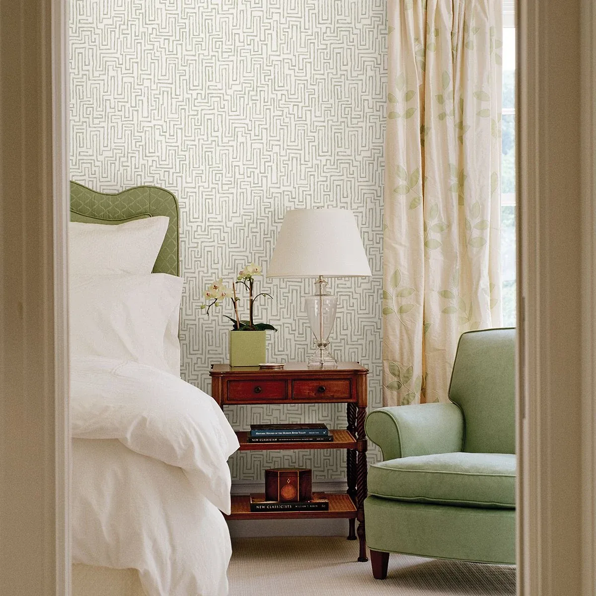A-Street Prints Ramble Sage Geometric Wallpaper - SKU 2861-25702