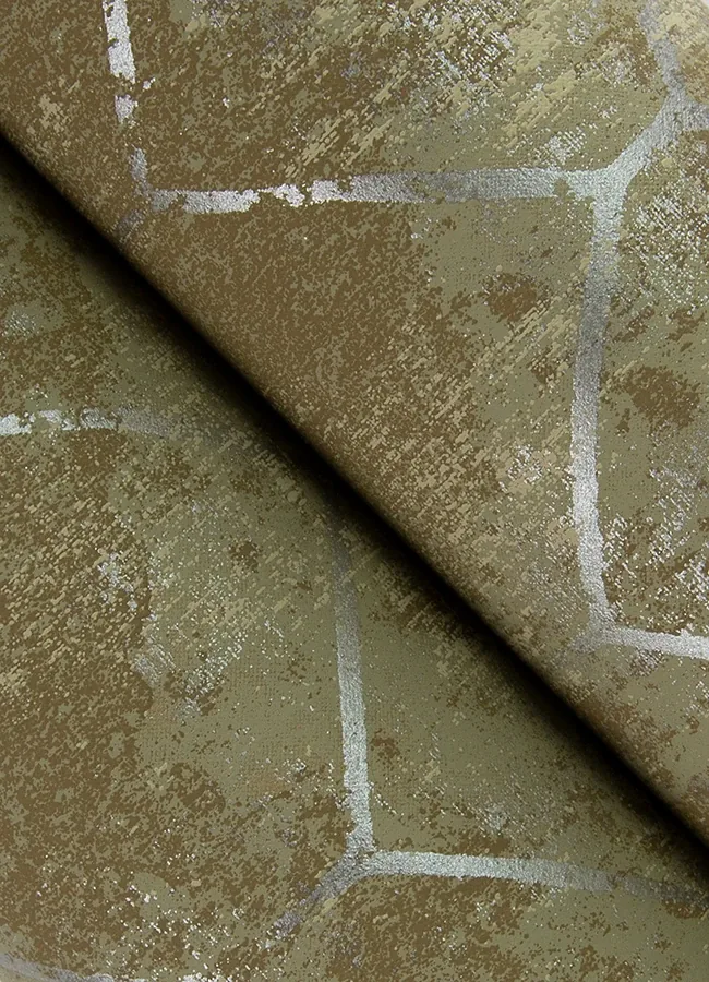 A-Street Prints Rauta Brass Hexagon Tile Wallpaper | Wallpaper Twins A-Street Prints Rauta Brass Hexagon Tile Wallpaper - SKU 4105-86655