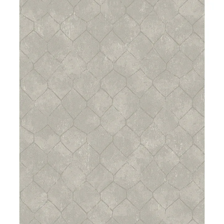 4105-86656 | Rauta Silver Hexagon Tile Wallpaper
