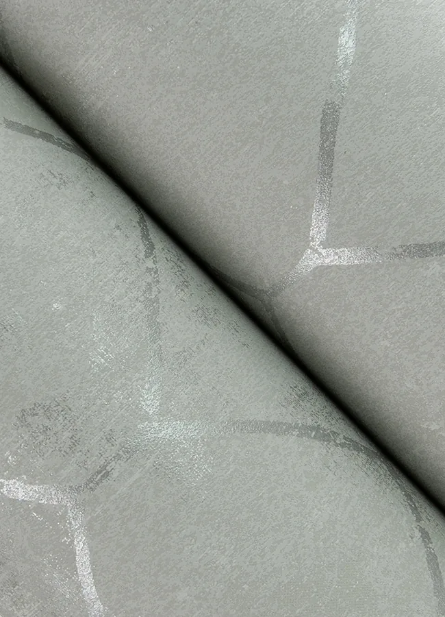 A-Street Prints Rauta Silver Hexagon Tile Wallpaper - SKU 4105-86656