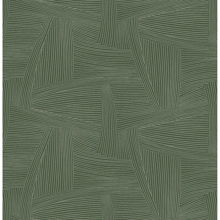 A-Street Prints Reid Evergreen Woven Geometric Wallpaper - SKU 4155-27331