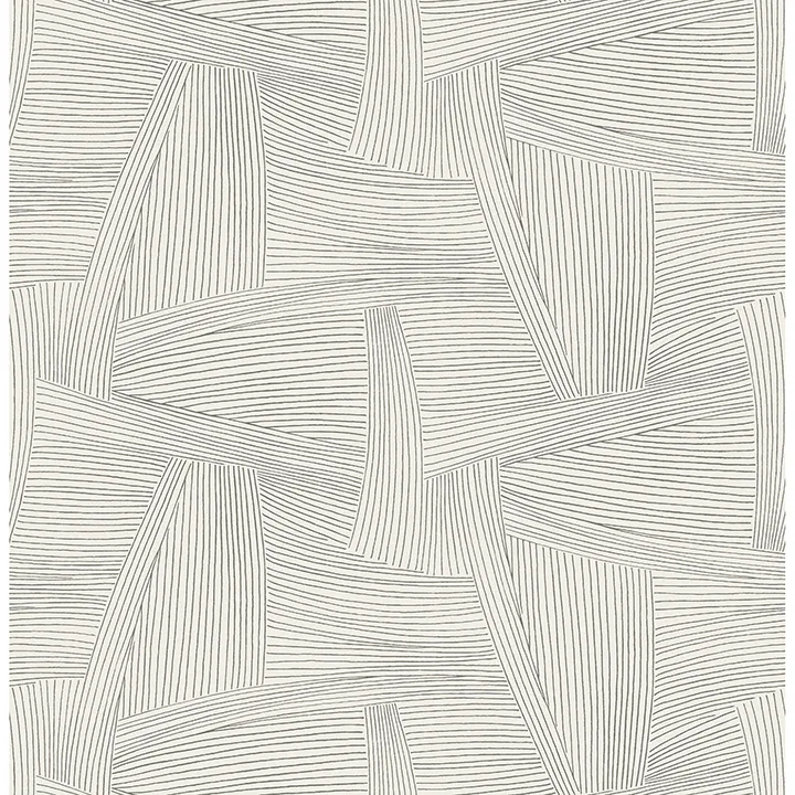 A-Street Prints Reid Grey Woven Geometric Wallpaper - SKU 4155-27353