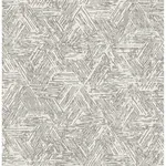 A-Street Prints Retreat Charcoal Quilted Geometric Wallpaper - SKU 4122-27031