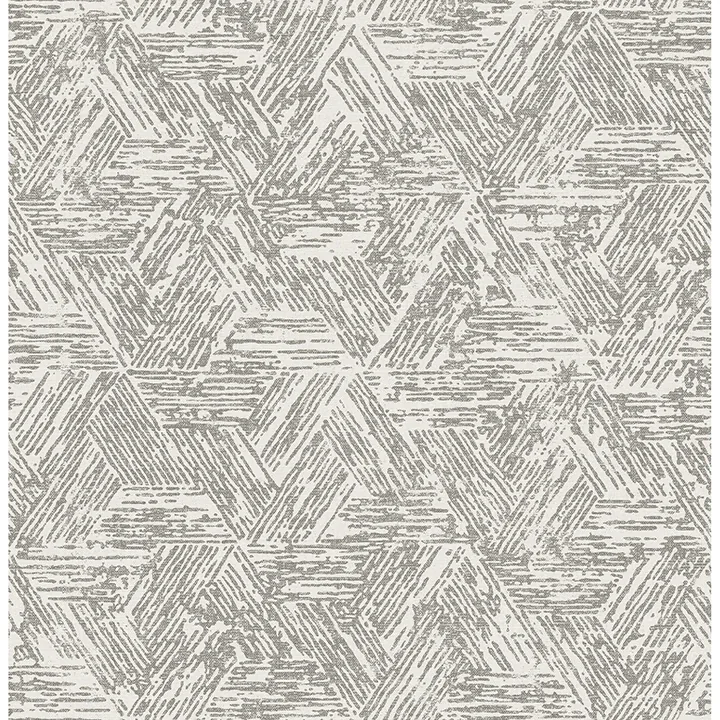 A-Street Prints Retreat Charcoal Quilted Geometric Wallpaper - SKU 4122-27031