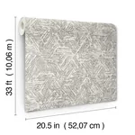 A-Street Prints Retreat Charcoal Quilted Geometric Wallpaper - SKU 4122-27031