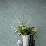 A-Street Prints Retreat Denim Quilted Geometric Wallpaper - SKU 4122-27036