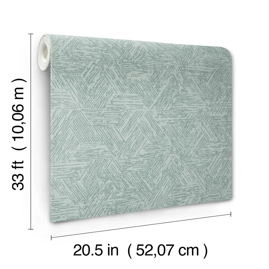 A-Street Prints Retreat Denim Quilted Geometric Wallpaper - SKU 4122-27036