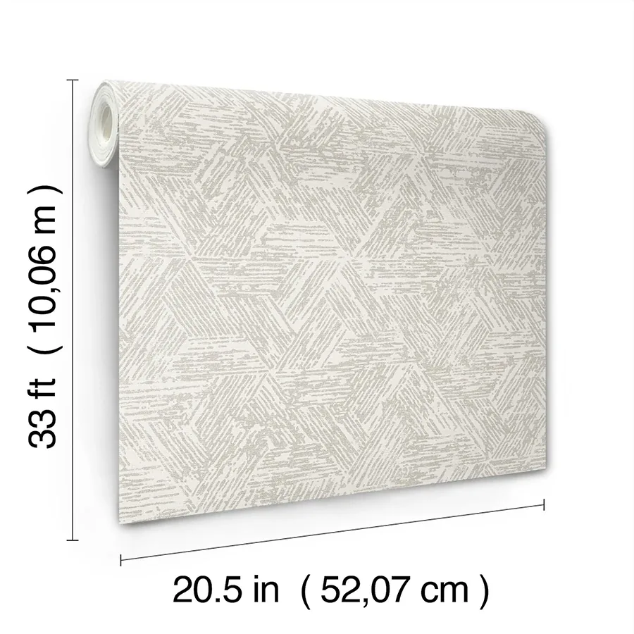 A-Street Prints Retreat Grey Quilted Geometric Wallpaper - SKU 4122-27034