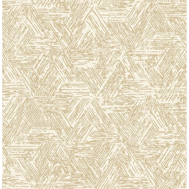 4122-27033 | Retreat Light Brown Quilted Geometric Wallpaper