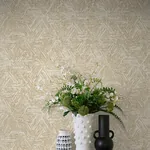 A-Street Prints Retreat Light Brown Quilted Geometric Wallpaper - SKU 4122-27033