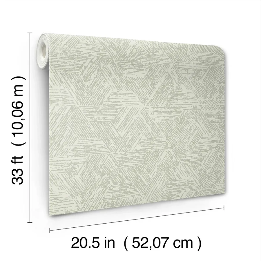 A-Street Prints Retreat Sea Green Quilted Geometric Wallpaper - SKU 4122-27035
