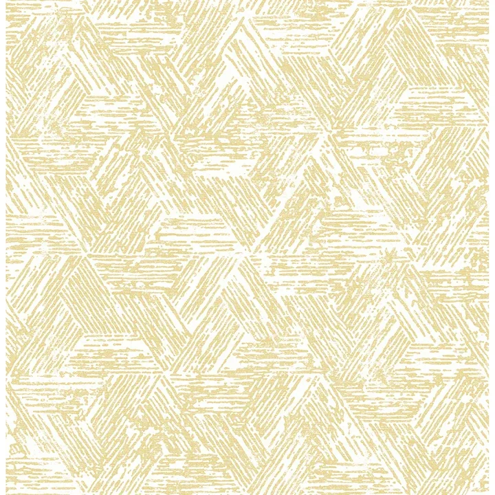 A-Street Prints Retreat Yellow Quilted Geometric Wallpaper - SKU 4122-27032