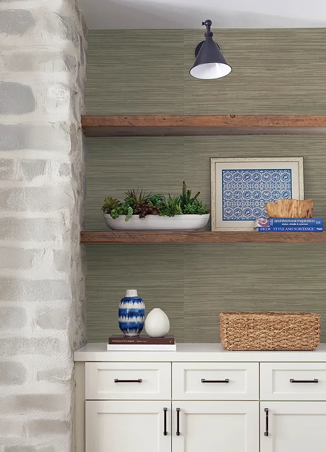 A-Street Prints Reynier Neutral Hemp Wallpaper - SKU 4155-72825