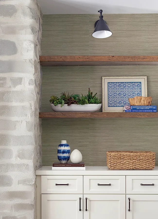 A-Street Prints Reynier Pewter Hemp Wallpaper - SKU 4155-72824