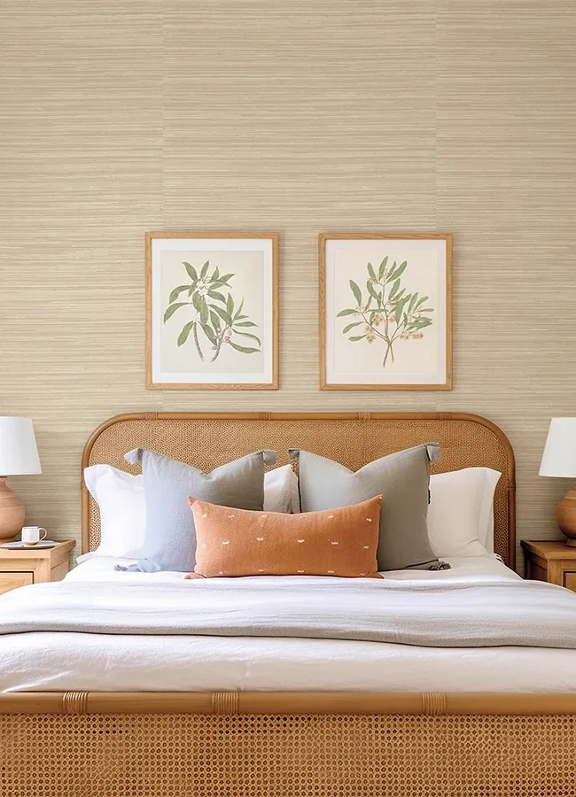A-Street Prints Reynier Wheat Hemp Wallpaper | Wallpaper Twins A-Street Prints Reynier Wheat Hemp Wallpaper - SKU 4155-72823