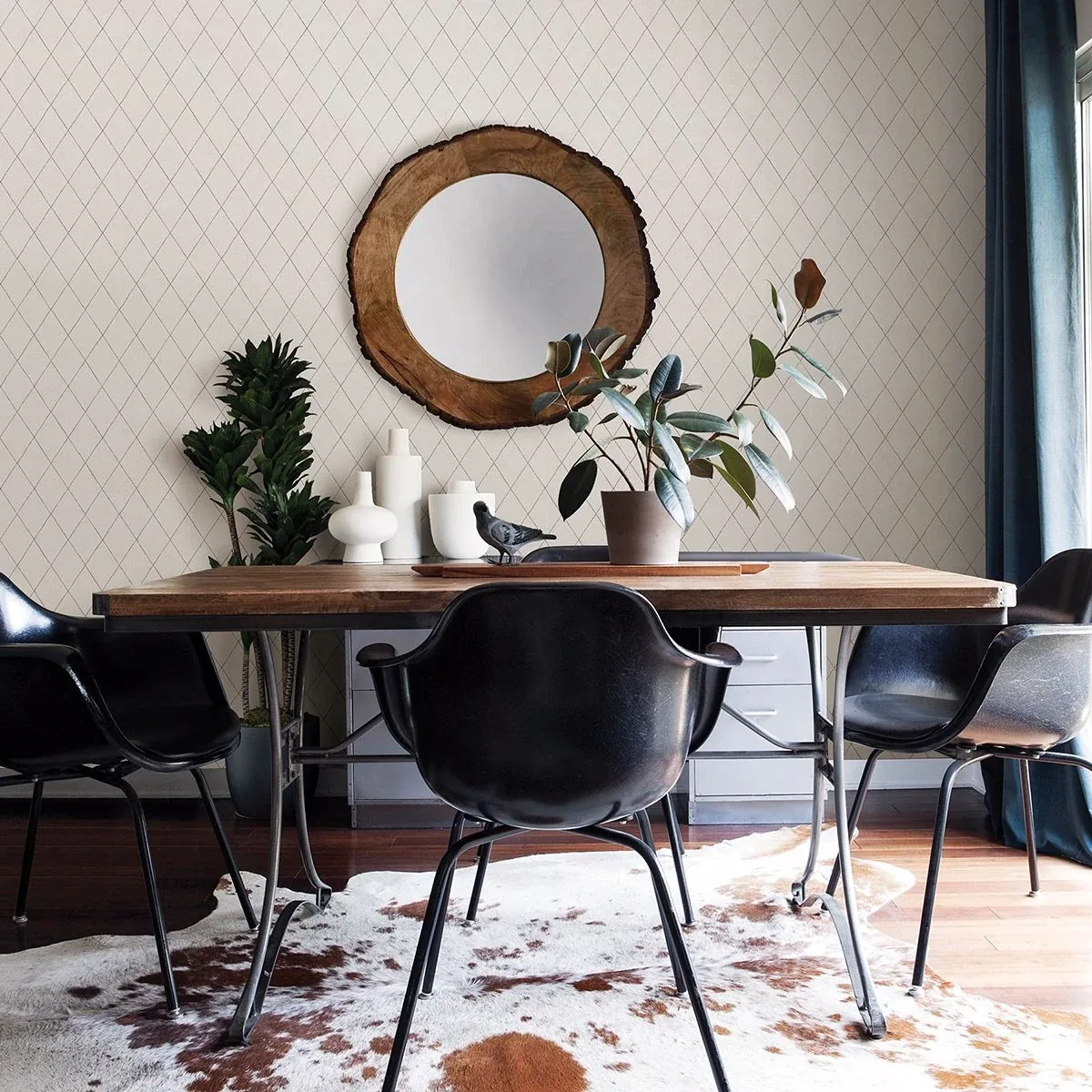 A-Street Prints Rhombus Grey Geometric Wallpaper - SKU 2948-27001