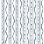 A-Street Prints Rhys Blue IKAT Stripe Wallpaper - SKU AST4349