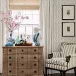 A-Street Prints Rhys Stone IKAT Stripe Wallpaper | Wallpaper Twins A-Street Prints Rhys Stone IKAT Stripe Wallpaper - SKU AST4348