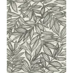A-Street Prints Rhythmic Charcoal Leaf Wallpaper | Wallpaper Twins A-Street Prints Rhythmic Charcoal Leaf Wallpaper - SKU 4146-27229