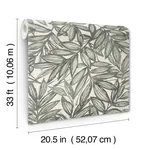 A-Street Prints Rhythmic Charcoal Leaf Wallpaper | Wallpaper Twins A-Street Prints Rhythmic Charcoal Leaf Wallpaper - SKU 4146-27229