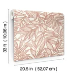 A-Street Prints Rhythmic Coral Leaf Wallpaper | Wallpaper Twins A-Street Prints Rhythmic Coral Leaf Wallpaper - SKU 4146-27232