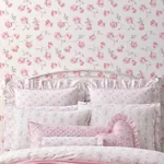 A-Street Prints Ribbon Rosa Chateau Rose Loose Roses Wallpaper - SKU AST6084