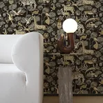 A-Street Prints Rigby Black Jungle Animals Wallpaper | Wallpaper Twins A-Street Prints Rigby Black Jungle Animals Wallpaper - SKU 4135-27287