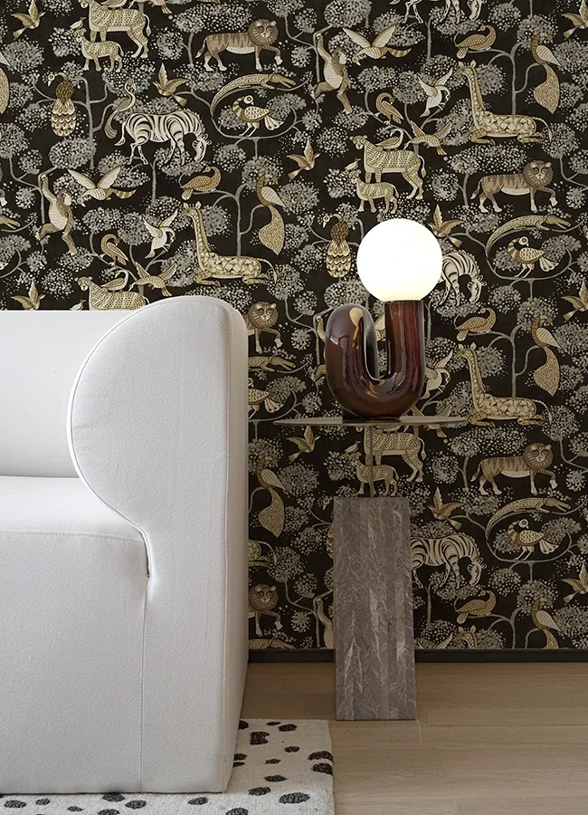 A-Street Prints Rigby Black Jungle Animals Wallpaper - SKU 4135-27287