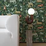 A-Street Prints Rigby Green Jungle Animals Wallpaper - SKU 4135-27286