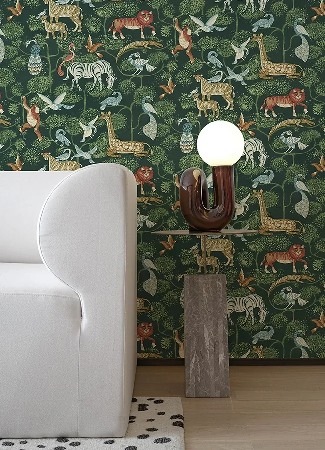 A-Street Prints Rigby Green Jungle Animals Wallpaper - SKU 4135-27286