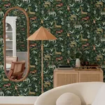 A-Street Prints Rigby Green Jungle Animals Wallpaper - SKU 4135-27286