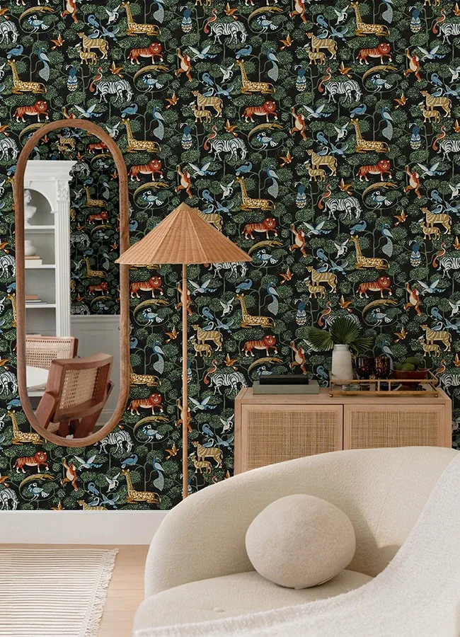A-Street Prints Rigby Multicolor Jungle Animals Wallpaper - SKU 4135-27284